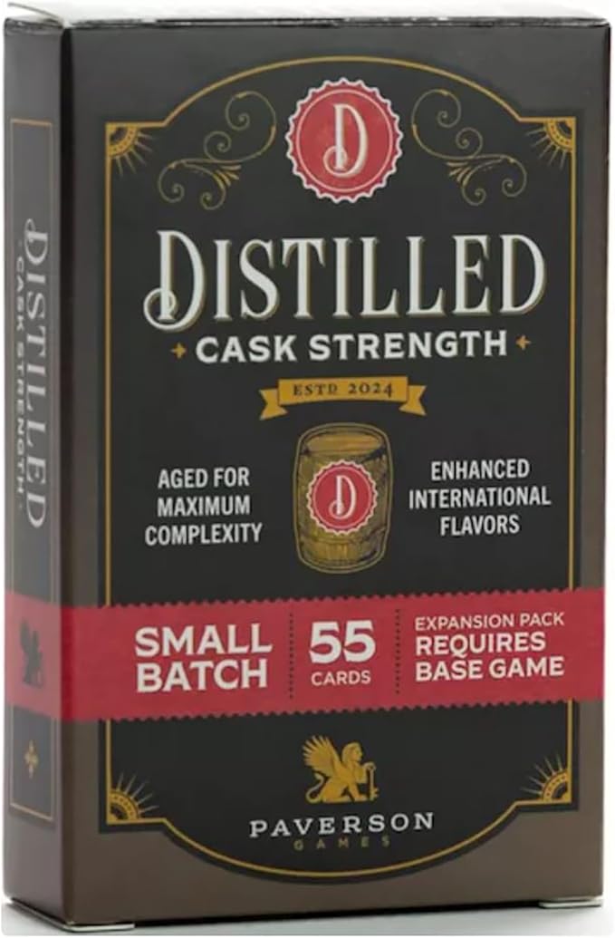 Distilled: Cask Strength - 55 Card Mini Expansion, Spiritied Strategy Board Game, New Upgrades & Flavors, Ages 14+, 1-5 Players