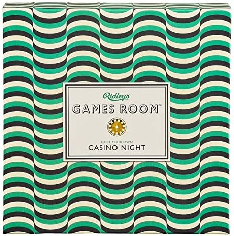 Ridley’s Casino Night Set – Fun Casino Night Games for Ages 14+ – All Supplies Included for Pontoon, Texas Hold-em Poker and Roulette – Fun Gambling Games for Casino Night