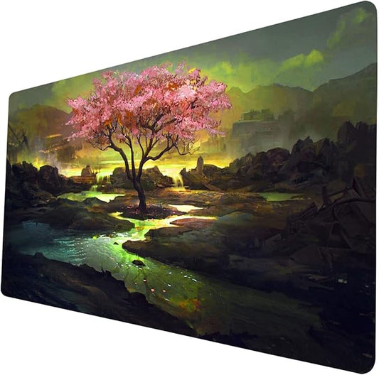 MTG Playmat, Game Play Mat for MTG TCG 24 x 14 inches Trading Card Inked Game Playmats with Storage Bag Smooth Rubber Surface Battle Game