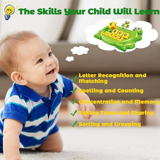Learning Toys for Kids Birthday Gift, Matching Letter Game and Math Games, Preschool Educational Toys for Ages 3-8, Birthday Party Halloween Xmas Easter Gifts for 3 4 5 6 7 8 Year Old Boys Girls