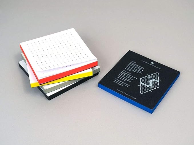 Princeton Architectural Press Fredericks & Mae Paper Games: Dots & Boxes - Hex - Hedron - Nim - Tic-Tac-Toe