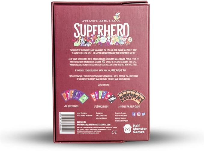 Trust Me I'm A Superhero - Fun Debating Card Game. Age 8+, 3-8 Players, 30-60 Min Game Play, Multicolor