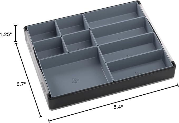 Token Silo Convertible | Store and Organize Board Game Tokens | 9 Removable Trays in 3 Different Sizes | Stackable Token Box | Convenient Space-Saving Design | Black | Made by Gamegenic (GGS22001ML)