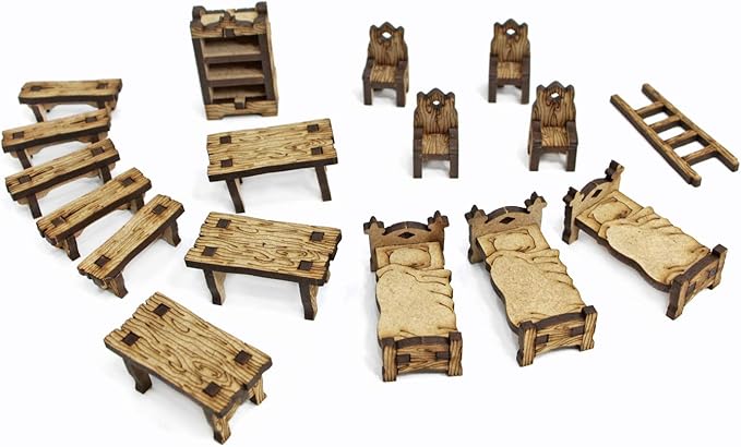 TowerRex Tavern DND Terrain 28mm - Fantasy Miniature for Warhammer, Pathfinder and D&D Tabletop Games