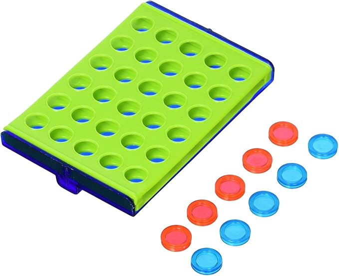 JA-RU Mini Connect Travel Game Board (12 Toys) Family Board Games for Kids. Original Pocket Travel Size Games. Fun Indoor & Outdoor Toys. Classic Checkers Party Favors. 3253-12