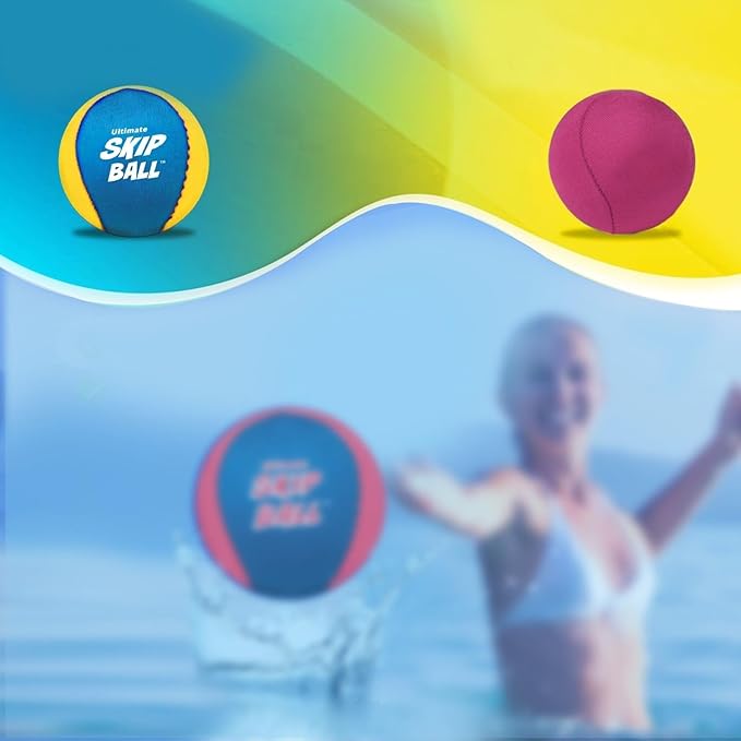 Activ Life The Ultimate Skip Ball – Water Bouncing Ball (2 Pack) Create Lasting Memories with Your Friends & Family at The Beach, Lake or Pool - Great for All Ages