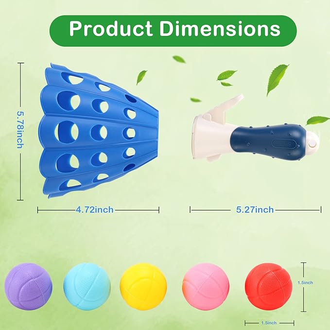 Kids Kids Ball Games with 2 Launch Baskets and 10 Balls, Indoor Game/Outdoor Game/Garden Game/Board Game/Fun PartyGame Toys, for 5 6 7 8 9 10 11 12 Year Old Boys Girls, Yellow Blue