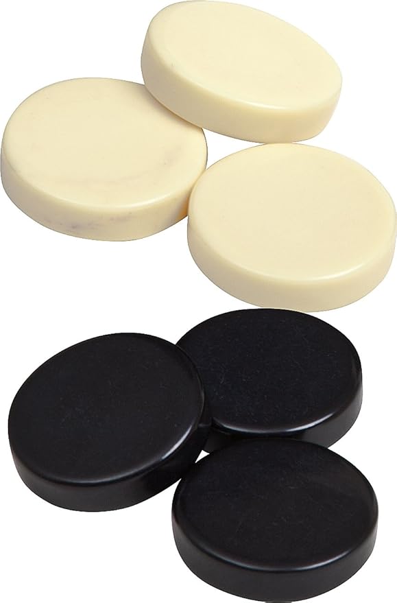 Bello Games Uria Stone Backgammon Checkers-Black 1 1/4"