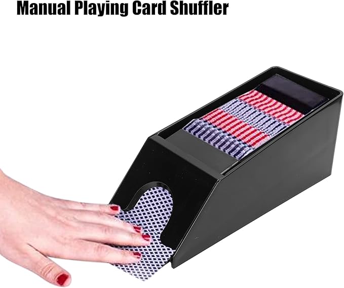 6-Deck Blackjack Dealing Shoe, Playing Card Dealer, Manual Playing Card Shuffler, Poker Playing Board Game Tool Accessory Great for Home & Tournament
