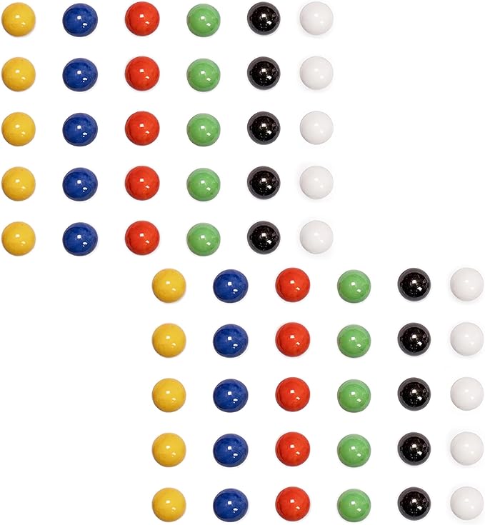 SKEMIX 30 new Solid Color Replacement Marbles Wahoo Aggravation Board game GLASS Wa Hoo