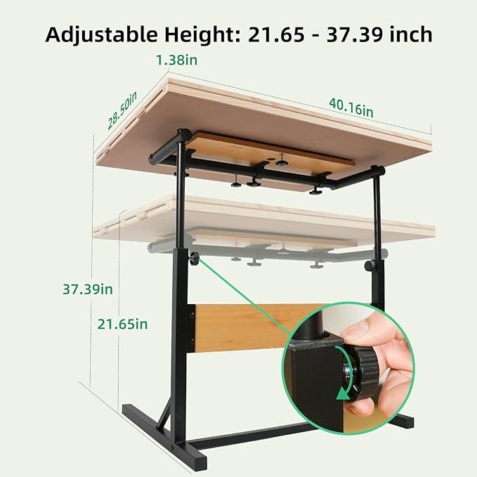 ALL4JIG 2000 Piece Jigsaw Puzzle Table with Legs,Wooden Jigsaw Puzzle Table with 4 Drawers & Cover,360°Rotating for Easy Access,Adjustable Angle & Height Adjustment