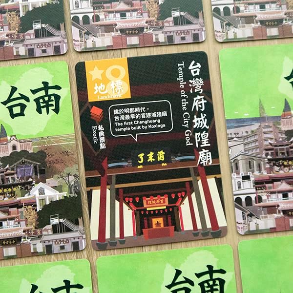 City Explorer: Tainan by Moaideas Game Design | A Board Game Exploring The Cultural Capital of Taiwan | Card Game for Family Night | 2-5 Players