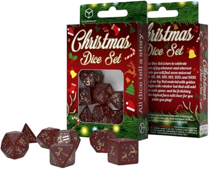 Q WORKSHOP Christmas Dice Set