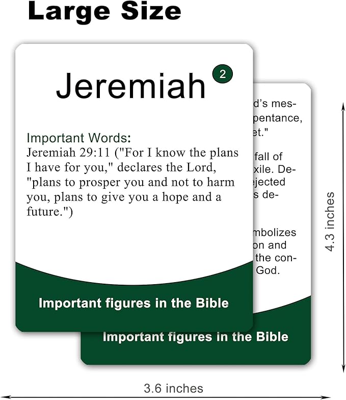 Docdeer 84 Bible Characters Trivia Game Cards for Adults and Family, Great Christian Gift for Bible Study