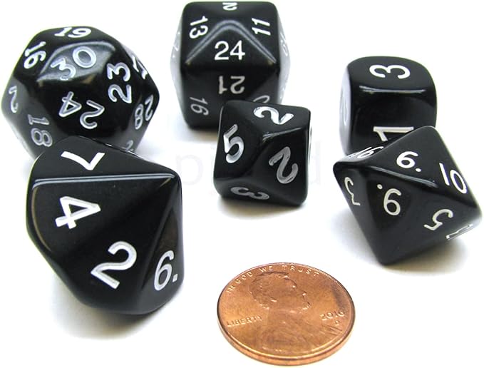 Koplow Games Black Special Who Knew 6 Dice Set