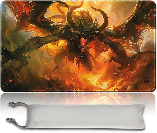 MTG Playmat 23.6x13.8 Inch Board Game Card Game Trading Card Game Mat Mouse Pad TCG Game Mat Stitched Edge Smooth Surface Rubber Base for Board Games,Card Showdown. (Mt150)