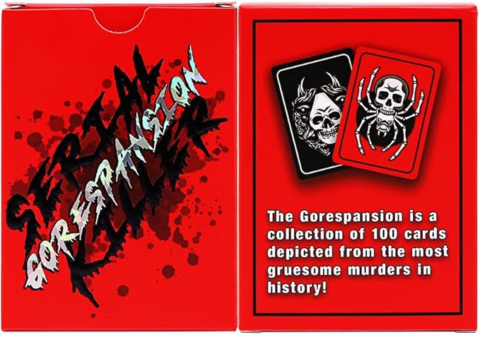 SERIAL KILLER - GORESPANSION -Hilariously Dark Card Game for Adults with Murderous Thoughts Sometimes - Expansion Pack – Murder Mystery - Fun and Easy to Play – Original Halloween Party Horror Games
