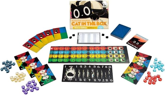 Cat in The Box Deluxe Edition Board Game - Engaging Trick Taking Game with a Quantum Twist for Teens and Adults - Perfect for 2 to 4 Players, 30 Minute Play Time, Ages 10+