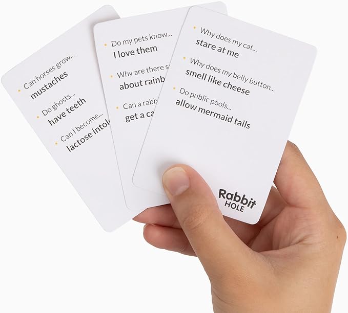 RABBIT HOLE Party Game - The “What Will Your Friends Fall for?” Family Card Game - for Kids, Tweens, Teens, College Students, Adults and Families, at Fun Parties and Board Games Night with Your Group