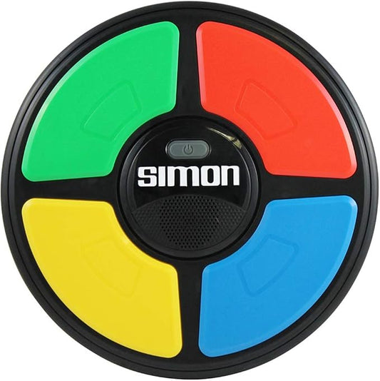 Basic Fun Simon Electronic Game with Digital Screen and Built-In Counter, 9-Inch Diameter