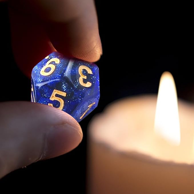 7 PCS DND Dice Set, Polyhedral Dice, D&D Dice Set D20 D12 D10 D% D8 D6 D4, Dark Blue Mix Black for Dungeons and Dragons Dice Det,Suitable for DND RPG MTG Tabletop Games