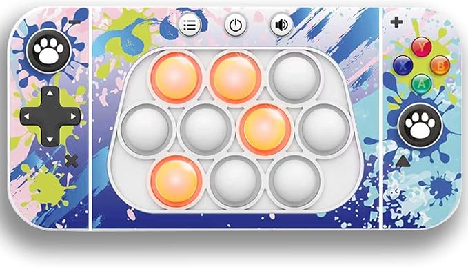 Fast Push Handheld Game, Pop Light Up Game Toys Upgraded Version 2, Lightly Push to Turn Off The Lit Bubbles.Fidget Sensory Toys for 6 7 8 9 Year Old Kids Boys & Girls & Teens Birthday Gifts