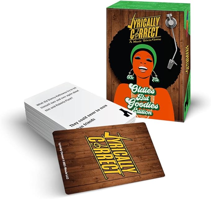 Lyrically Correct 60's and 70's Oldies but Goodies Music Trivia for Friends, Fun Party Game for Adults, Family Game Night, Finish The Lyrics Challenge