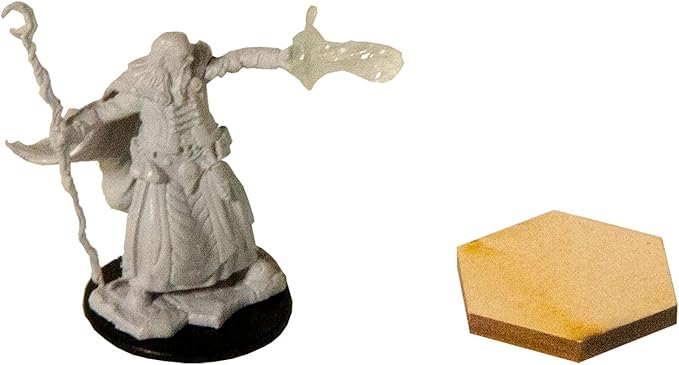 The Broken Token MDF Hex Miniature Bases for Board Game Figures - Visible & New Miniature Bases with Clear Acrylic and MDF Bases - Pack of 10 (1")
