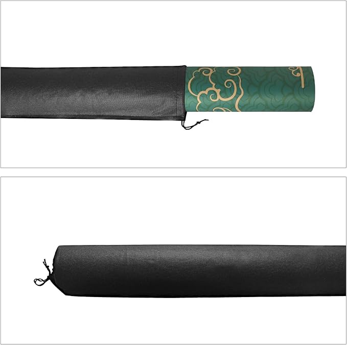ZGME Mahjong Mat, Anti Slip & Noise Reduction Table Cover for Mahjong, Dominoes, Poker, Card, Tile and Board Games, Rubber Game Mat with Carrying Bag and 3 Dice (Green, 31.5 x31.5 Inches)