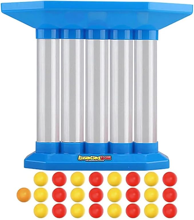 Bounce Ball Game Family Party Games for Adults, Connect The Balls of Same Colour in a Row, Tabletop Jumping Ball Board Games, Fun Games Party Favors for Holiday (Blue)