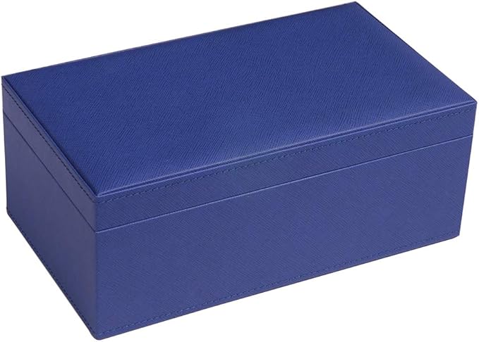 Silverman & Co. Double 9 Large Black Domino Set - Blue Case