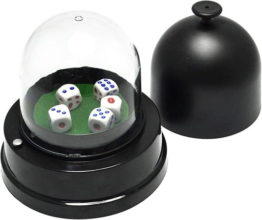 Gikfun Automatic Lucky Dice Roller Cup Set with 5 Dices for Family Friends Party Games EK1883
