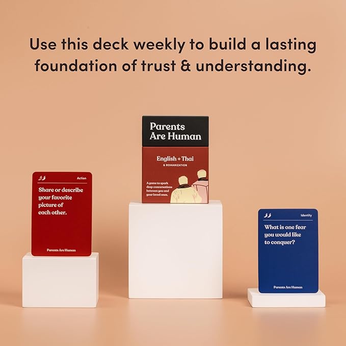 Parents Are Human Bilingual Conversation Cards, English +Thai