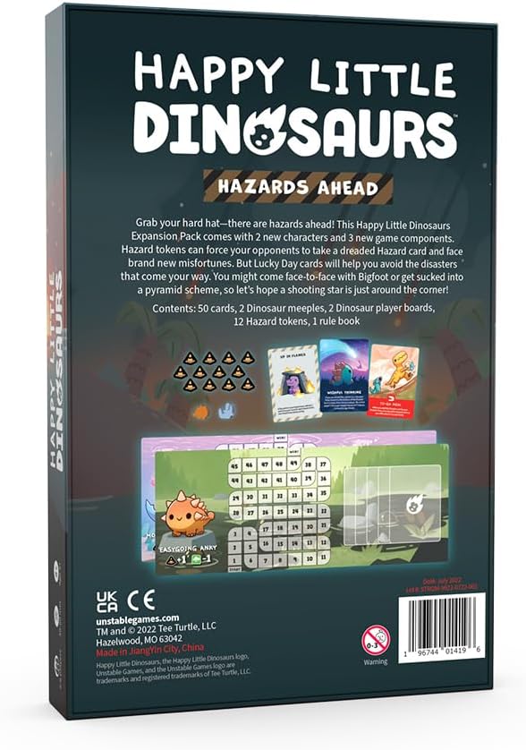 Happy Little Dinosaurs Hazards Ahead Expansion - Designed to be added to your Happy Little Dinosaurs Base Game - Perfect for Game Night!