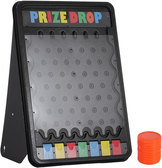 iElyiEsy 31"x21" Exciting Tabletop Prize Drop Plinko Board Game with Foldable Stand and 10 Customizable Playing Pucks - Perfect for Carnival, Tradeshow & Party Fun