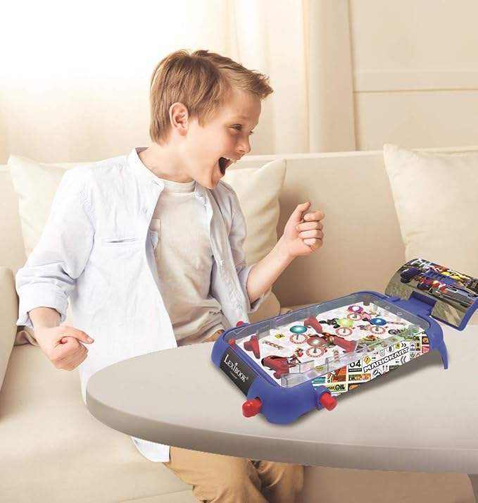 Lexibook Nintendo Mario Kart Table Electronic Pinball, Action and Reflex Game for Children and familiy, LCD Screen, Light and Sound Effects, Blue / red, JG610NI