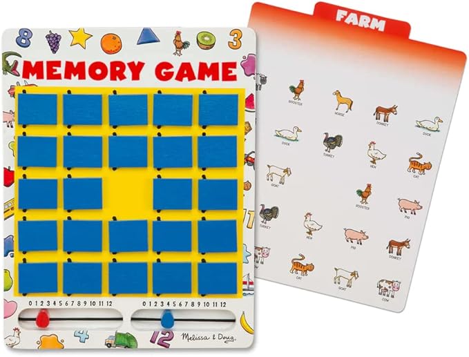 Melissa & Doug Travel Memory Game Bundle with 1 Scratch Fun Mini-Pad Bundle (02090)
