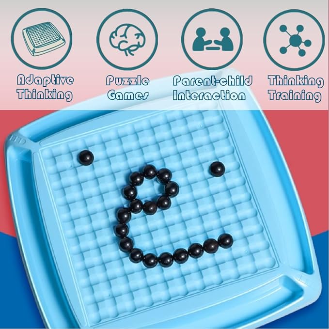 Magnetic Chess Game, Sank Magnetism Versus Chess, Fun Family Magnet Stone Board Game, with 40 Pcs Stones Magnetic Chess Board Game,Magnetic Game Gifts for Boys & Girls, 2-4 Players. (40 Pcs Magnets)