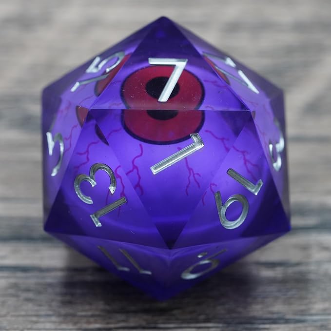 33mm Dragon Eye D20,D&D D20 dice,Liquid Core Single Dice D20 for Role Playing Table Games