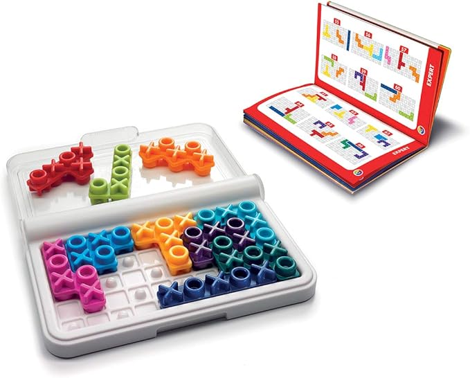 SmartGames IQ XOXO Portable Travel Game Featuring 120 Challenges for Ages 6 - Adult