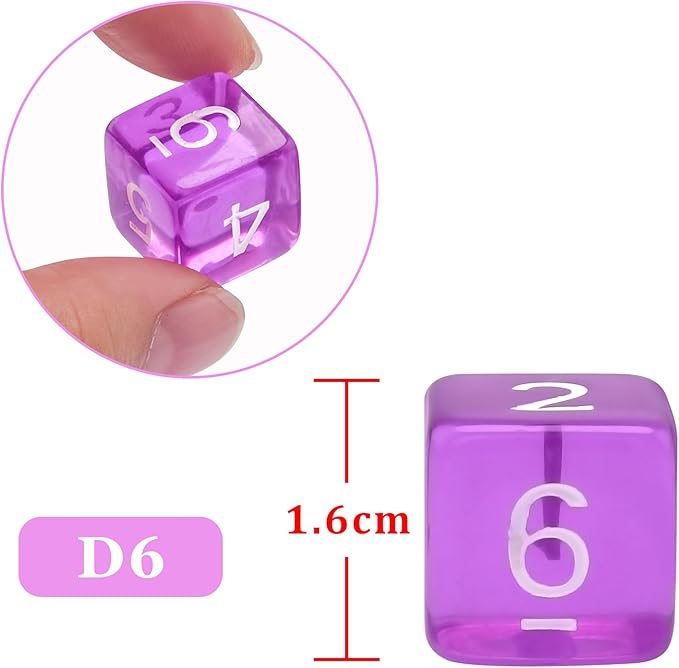AUSTOR 70 Pieces 6 Sided Dice Mixed Color Polyhedral Dice Set 6 Sides Dices Assortment with a Black Velvet Storage Bag for DND RPG MTG Table Games