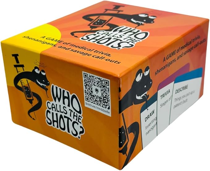 Who Calls The Shots? Fun Card Game for Nurses, Medical Professionals, and Adults - Nurse Gifts, Graduation Party Games 2024, Adult Game Night, Medical Student Gifts