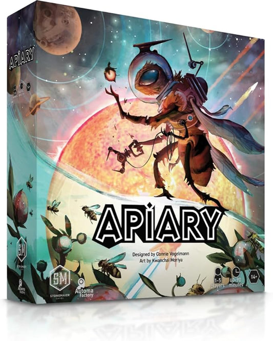 Stonemaier Games: Apiary (Base Game) by Connie Vogelmann | A Strategy Board Game About Hyper Intelligent Bees in Space | Build Your Hive, Explore Outer Space, Grow Your Colony | 1-5 Players, 90 Mins