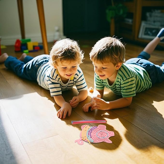 Sensory Activity Board Busy Board for Toddlers with Fine Motor Skills Development,Travel Toy for Kids 3+Years(Pig)