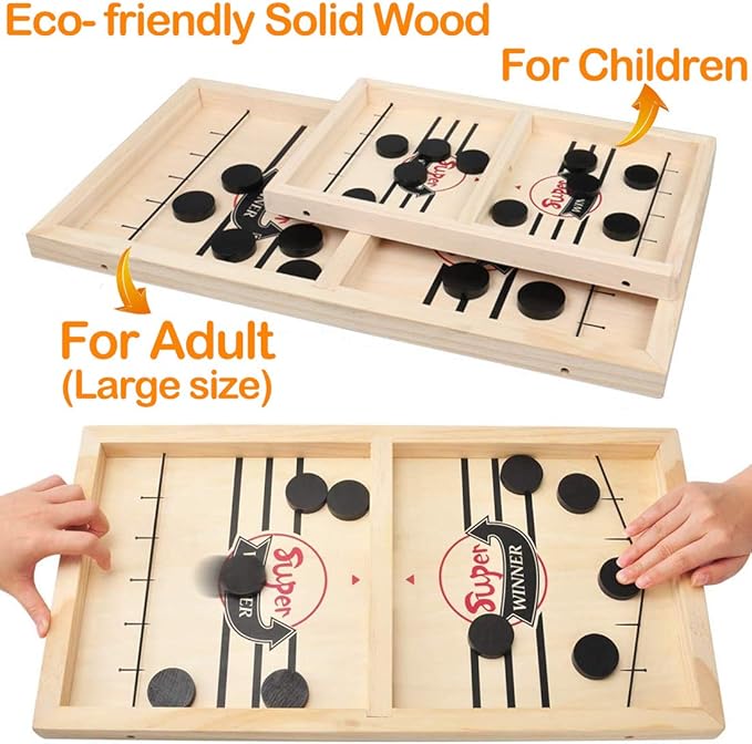 Fast Sling Puck Game,Sling Puck Game, Sling Board Games Toy,Paced Winner Board Games Toys for Kids & Adults