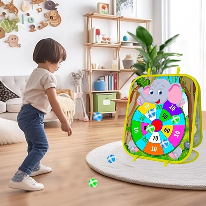 Bean Bag Toss Game Toys for Kids Double-Sided Foldable Cornhole Board Dart Game Backyard Beach Toddler Outdoor Toys Birthday Outside Toys for Toddler Boys Girls Age 3 4 5 6 7 8 (Animal)