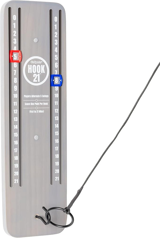 GoSports Hook 21 Ceiling Mount Ring Swing Game - Choose Your Color - Play Indoors or Outdoors