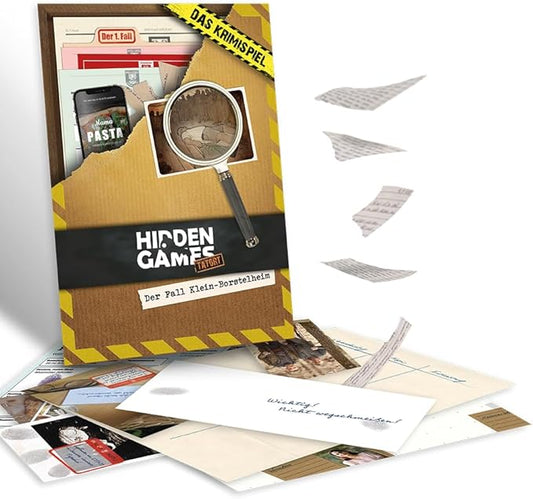 Hidden Games Crime Scene Game Case 1 - The Klein-Borstelheim Case - for 1-6 People from 14 Years, Realistic Crime Scene and Exciting Detective Game (German Edition).
