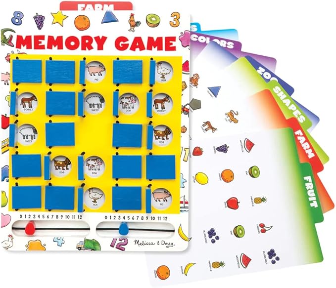 Melissa & Doug Travel Memory Game Bundle with 1 Scratch Fun Mini-Pad Bundle (02090)