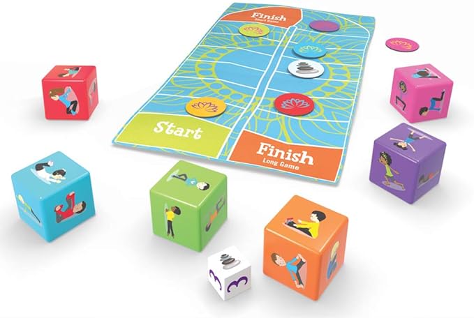 Think Fun Yoga Dice Game for Boys and Girls Ages 6 and Up - Learn Yoga With a Game,Multi,1844